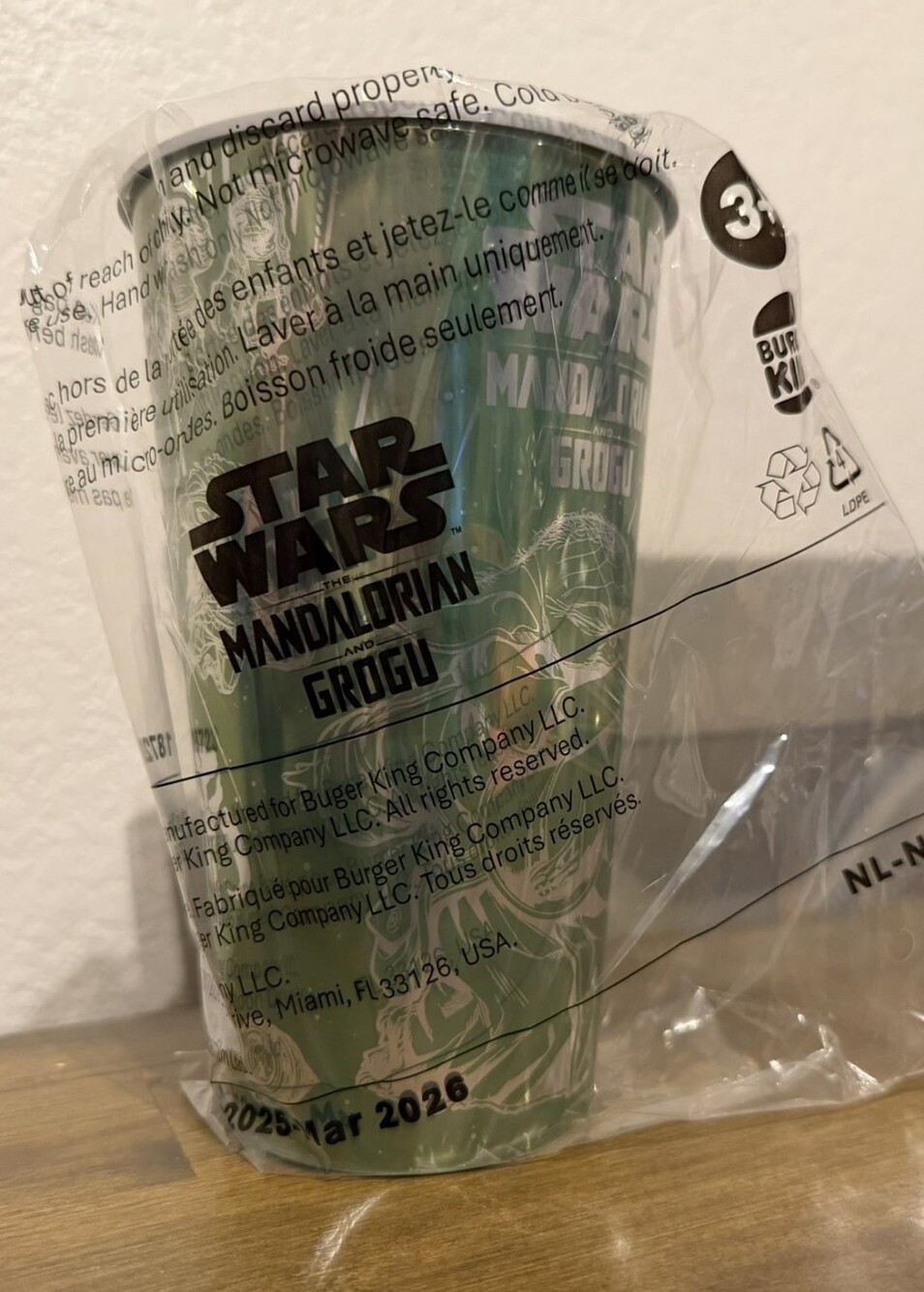 Star Wars Burger King limited-edition promotional collector's cup